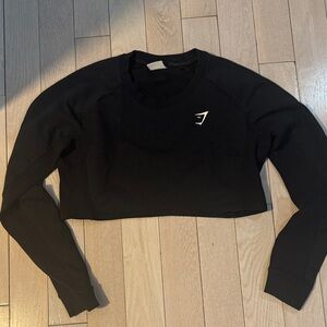 Gymshark Black Long Sleeve Crop Top